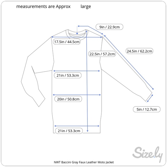 Jacket Moto By Baccini In Grey, Size: 1x main image 1